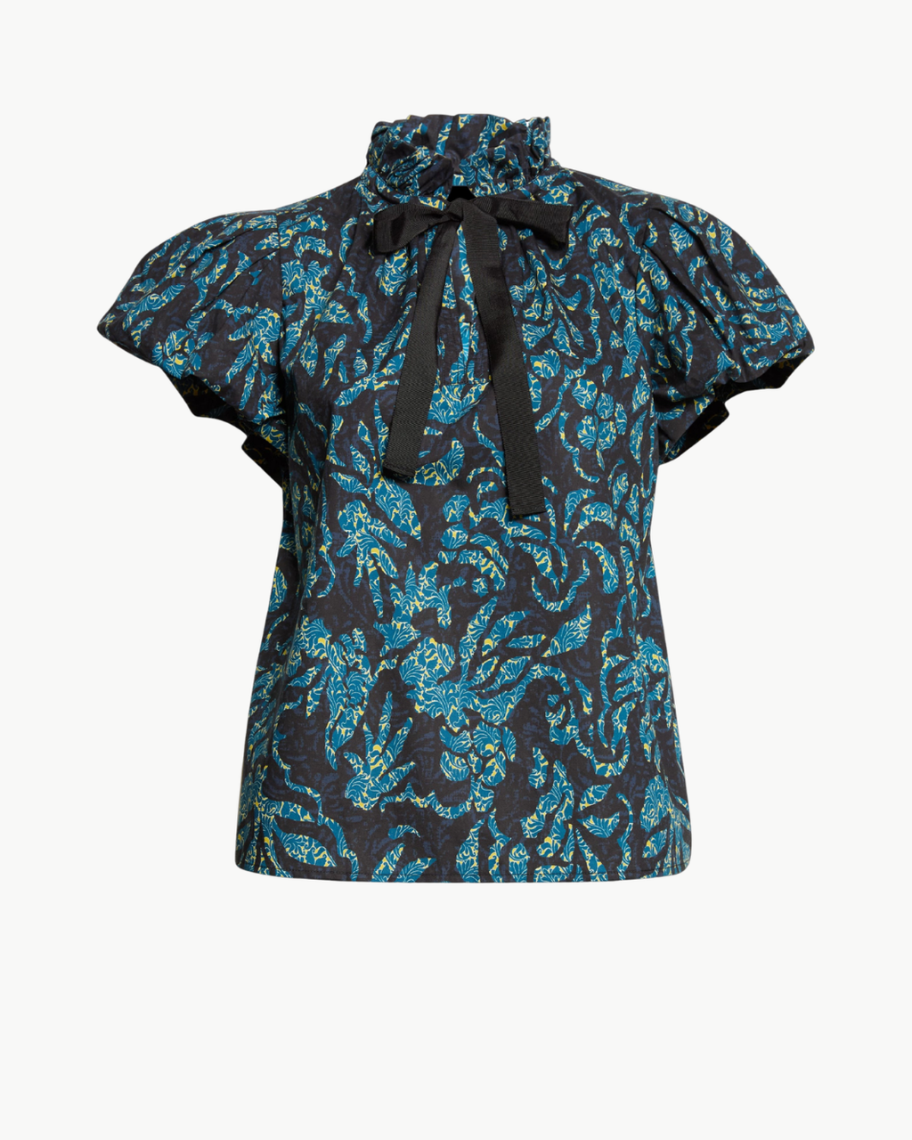 Ulla Johnson Estela Short Sleeve Cotton Top - Midnight