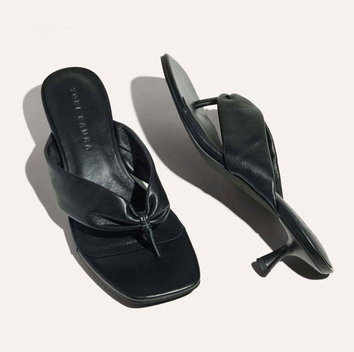 YOSI SAMRA Eva Thong Kitten Heel Sandal