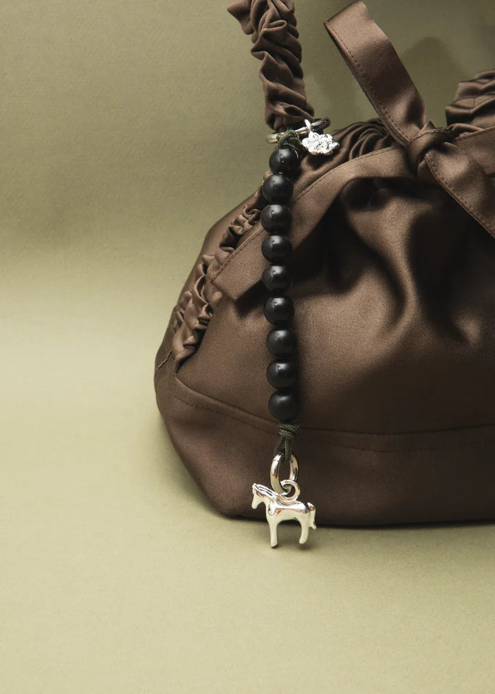 Kara Yoo Lunar Horse Beaded Bag Charm - Evergreen