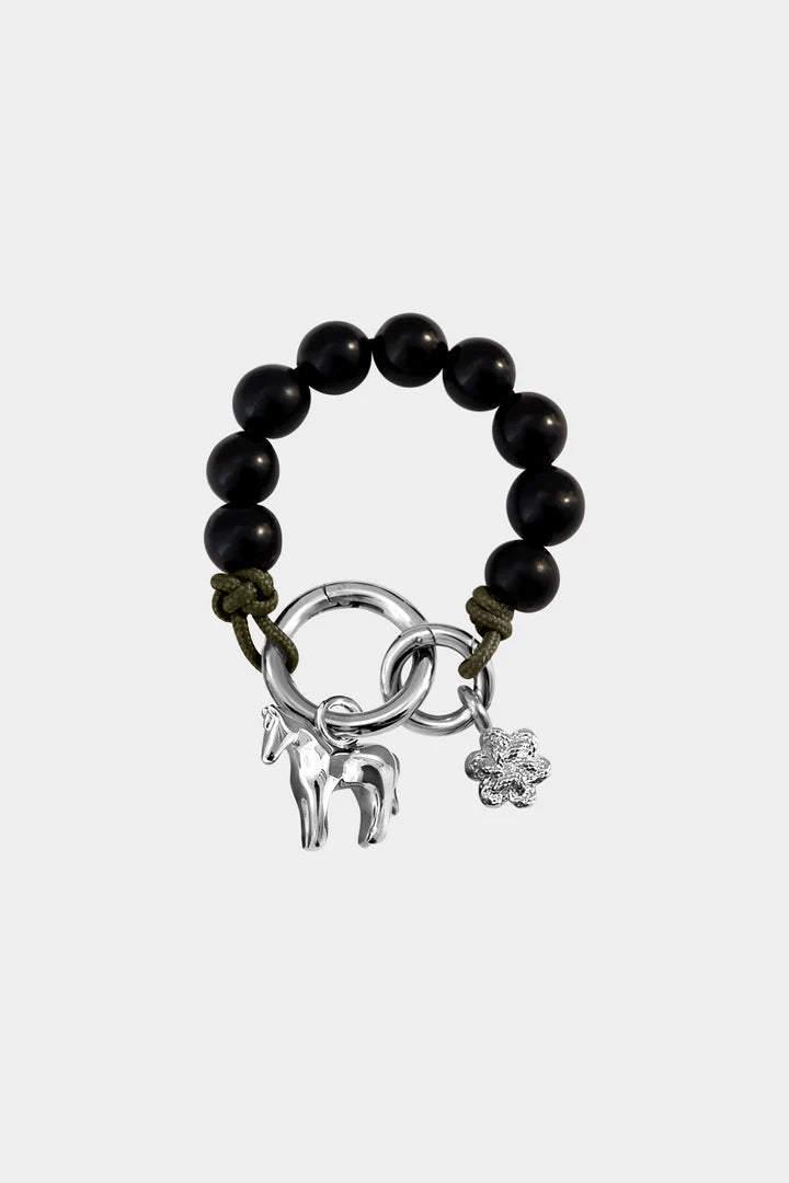 Kara Yoo Lunar Horse Beaded Bag Charm - Evergreen