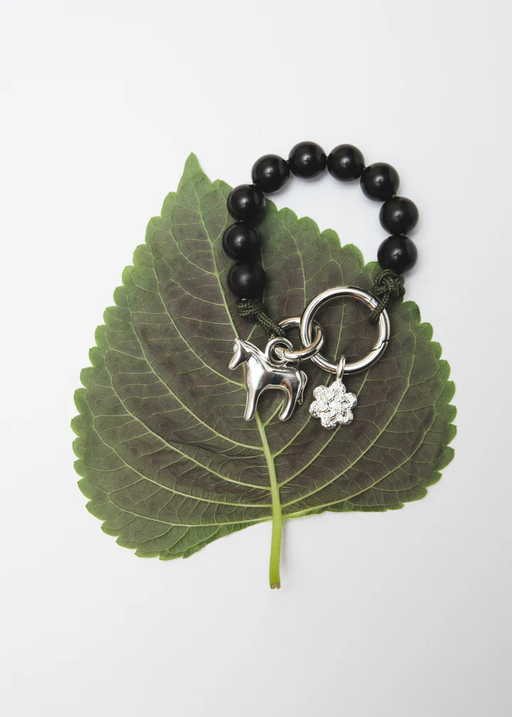 Kara Yoo Lunar Horse Beaded Bag Charm - Evergreen