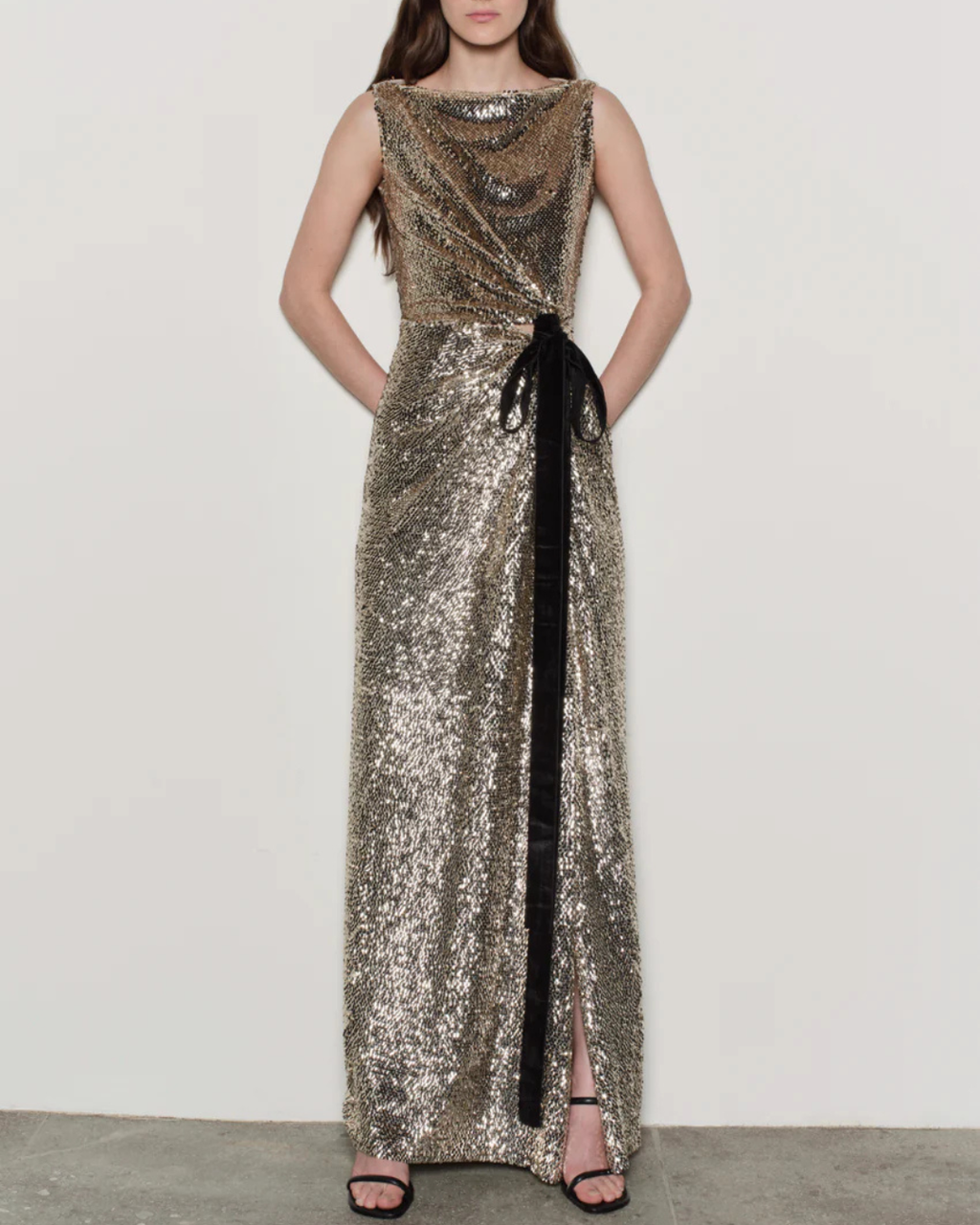 Jonathan Simkhai Felicity Gown - Gold Multi