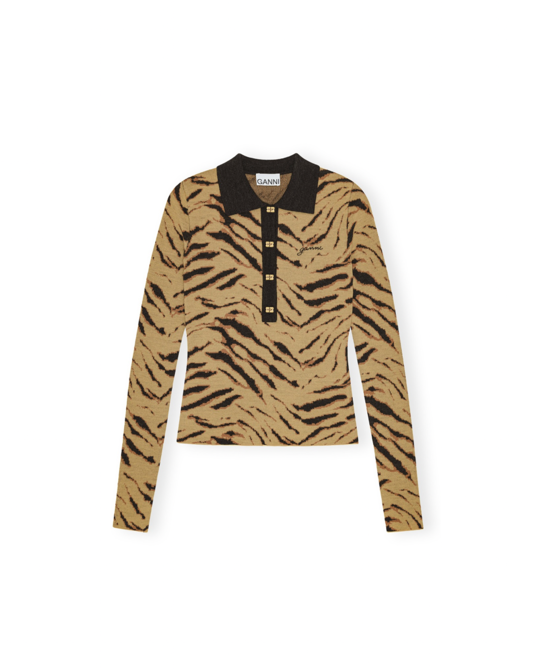 Ganni Fine Merino Jacquard Pullover - Multi