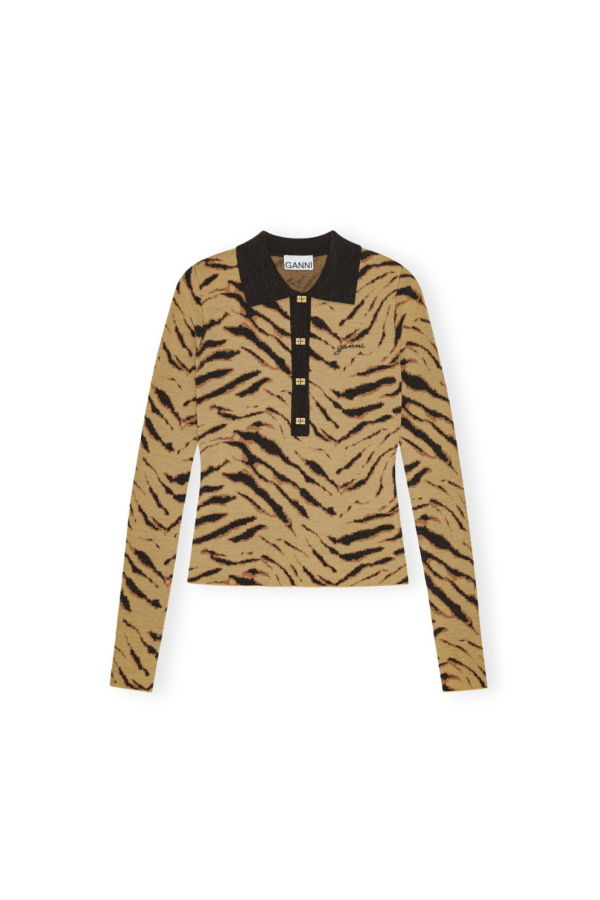 Ganni Fine Merino Jacquard Pullover - Multi