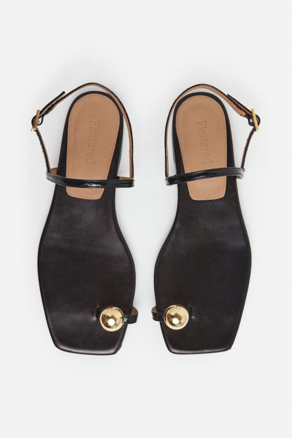 Flattered Idris Leather Snake Sandal