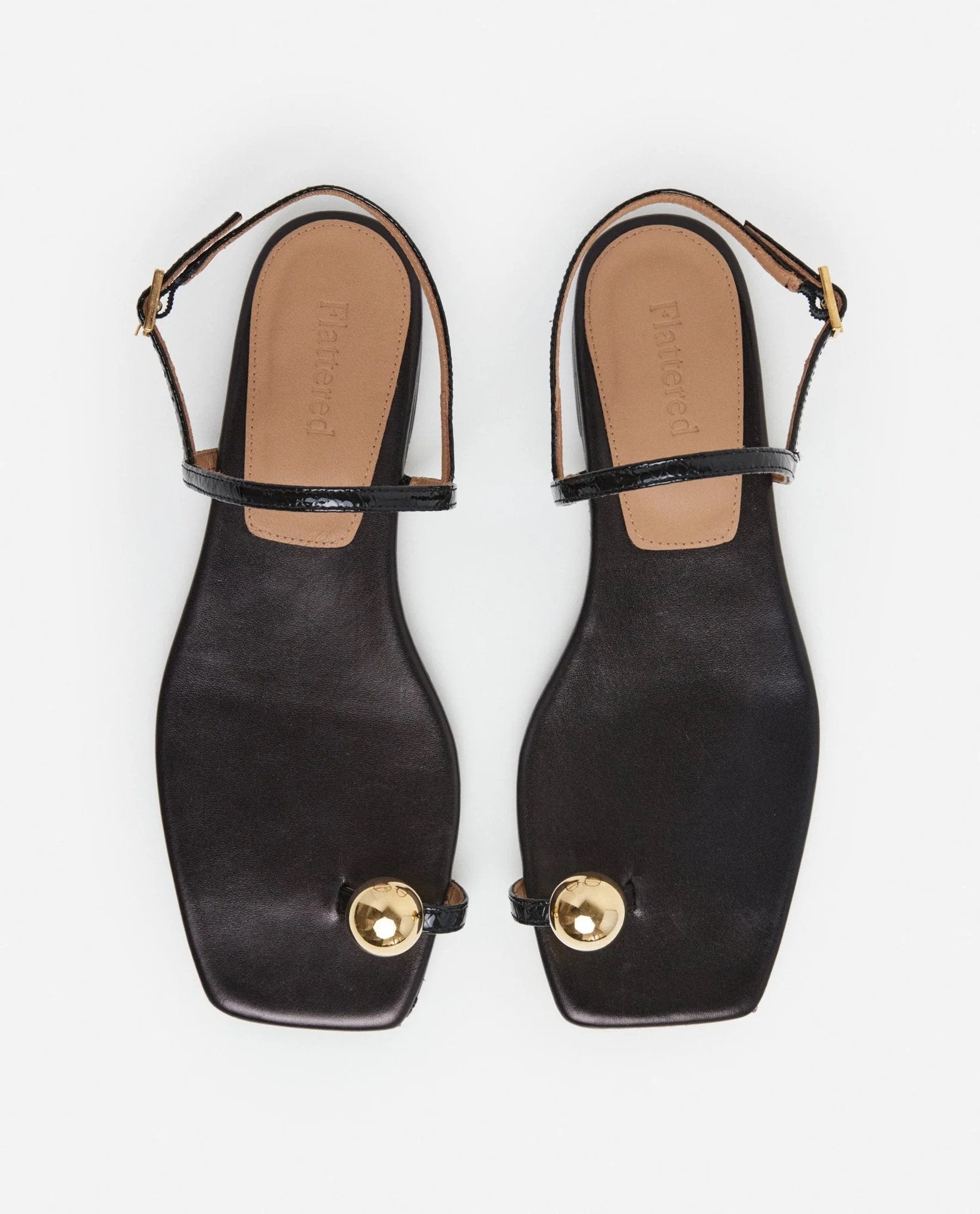 Flattered Idris Leather Snake Sandal