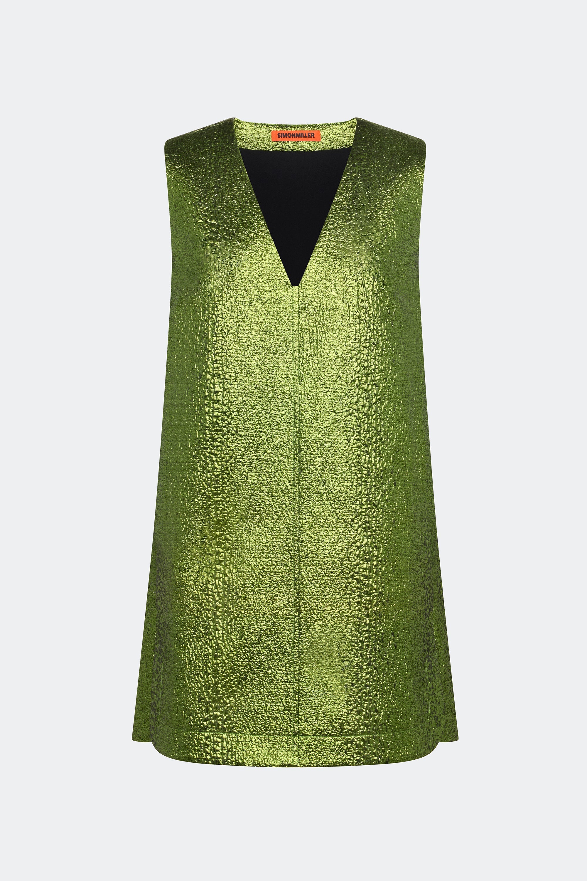 Simon Miller Fountain Metallic Mini Dress - Matcha