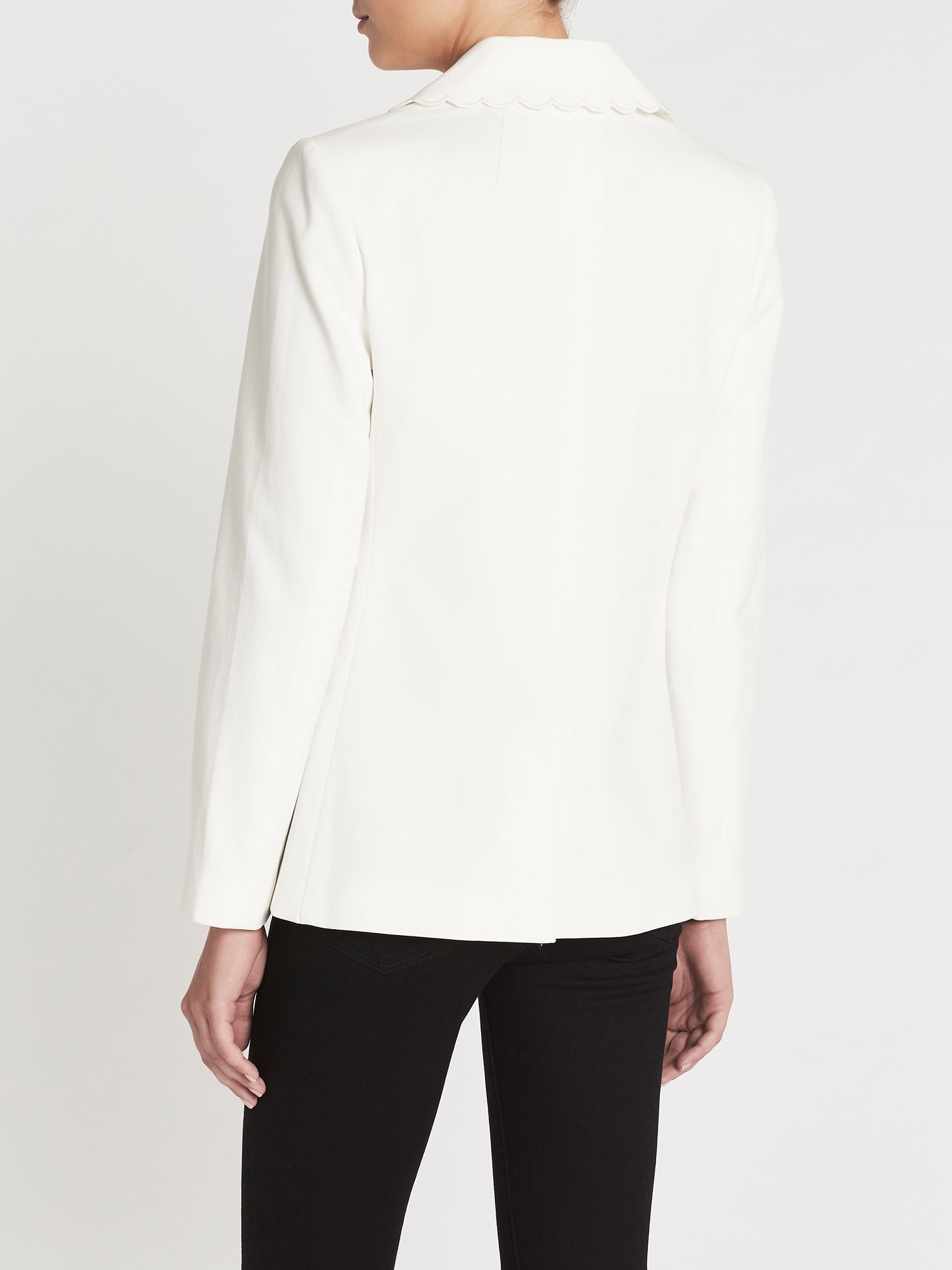 FRAME Denim Scallop Jacket - Off White