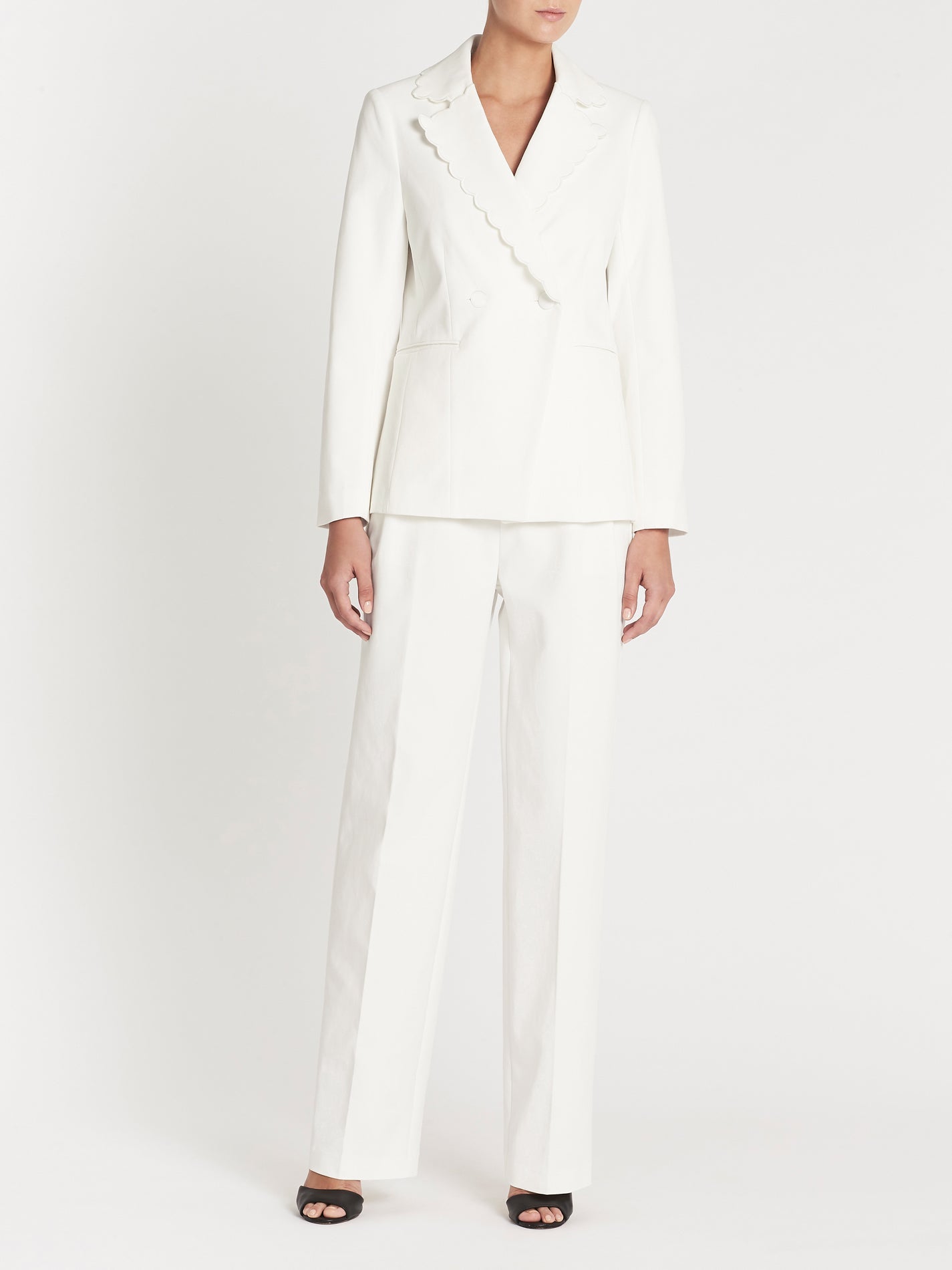 FRAME Denim Scallop Jacket - Off White