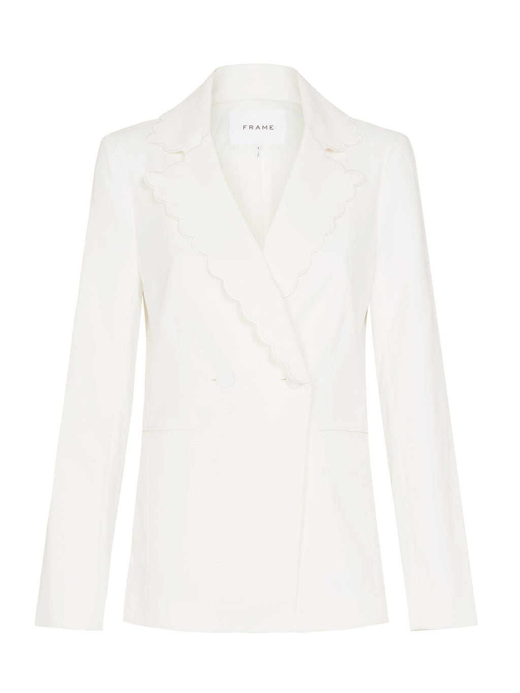 FRAME Denim Scallop Jacket - Off White