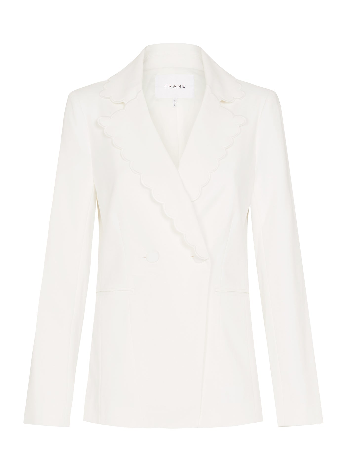 FRAME Denim Scallop Jacket - Off White