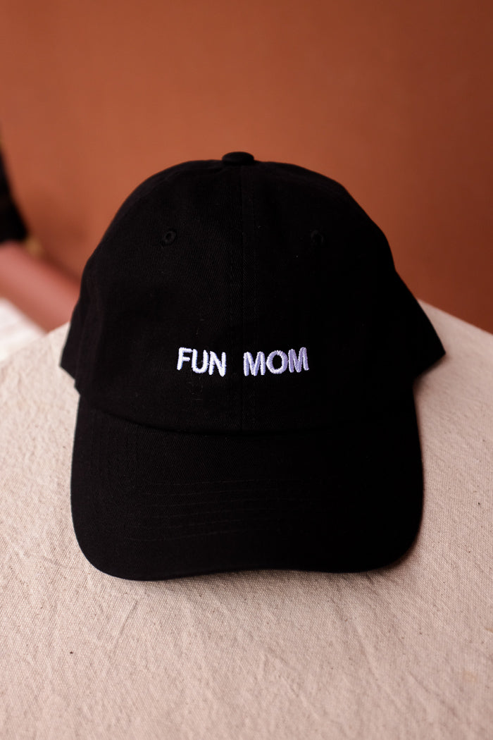 "INTENTIONALLY __________." Fun Mom Hat - Black Hat / White Writing