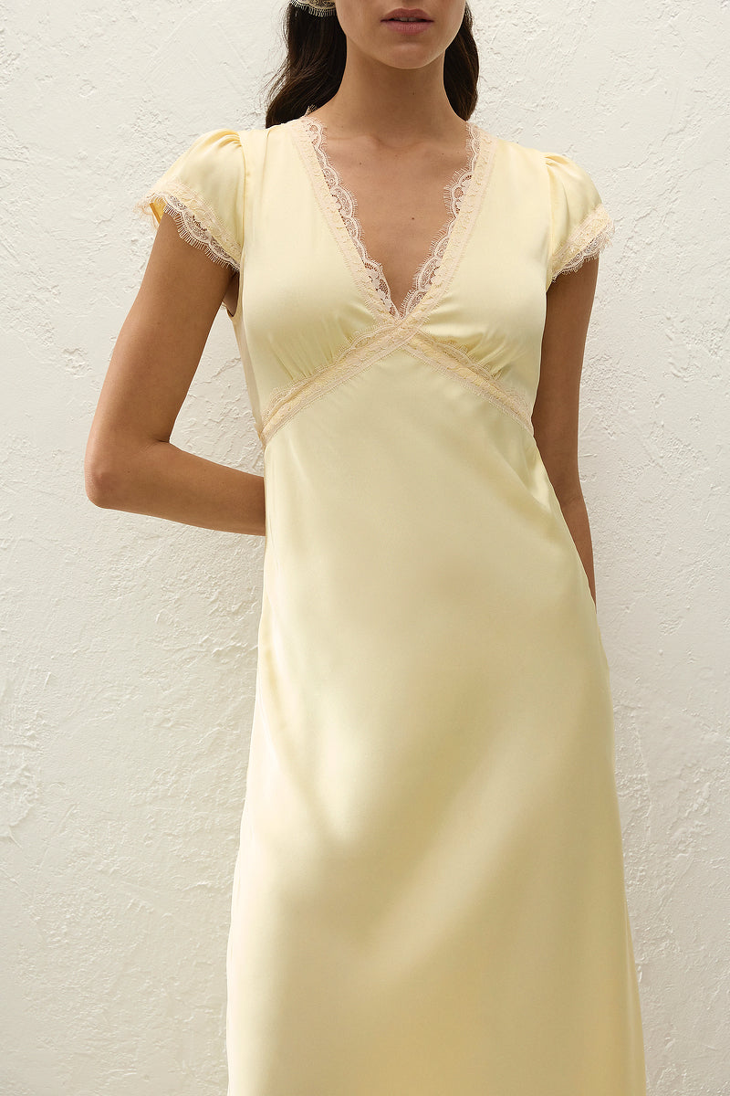 Faithfull The Brand Gala Maxi Dress - Yellow