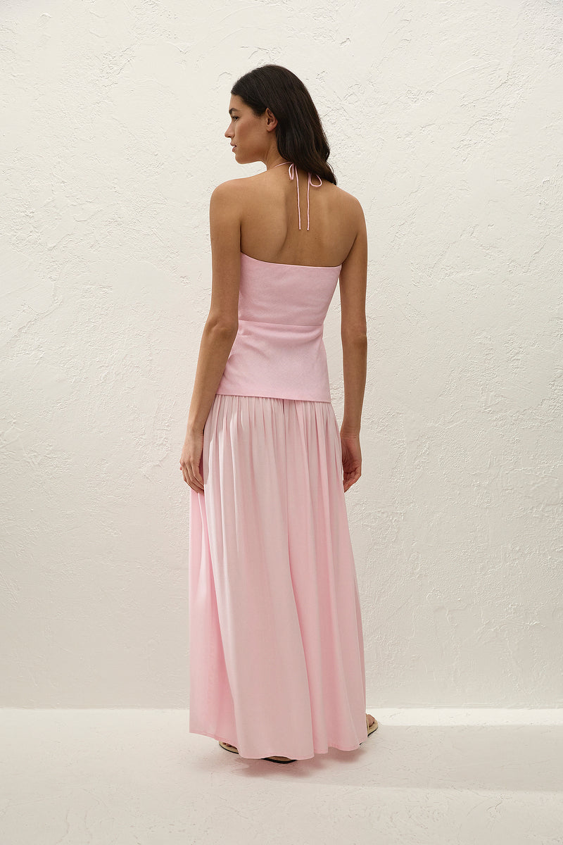 Faithfull The Brand Notte Maxi Dress - Pink