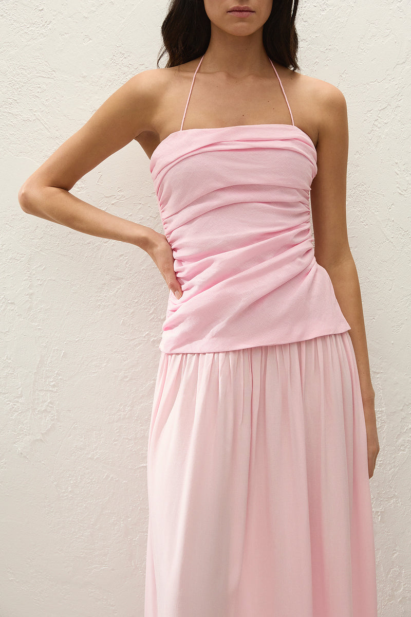 Faithfull The Brand Notte Maxi Dress - Pink