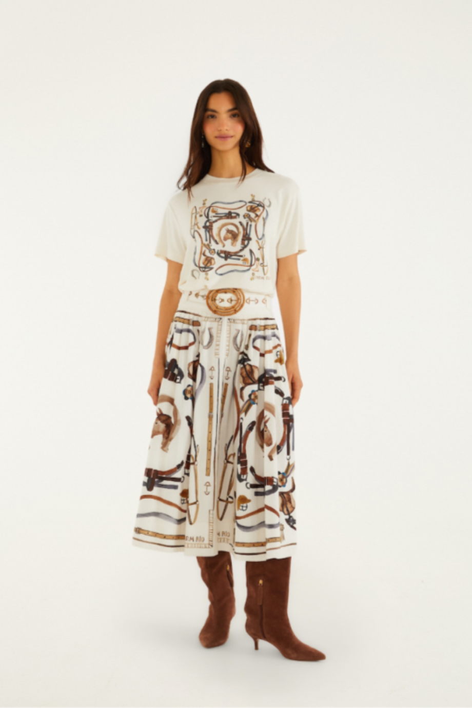 Farm Rio Equestrian Scarf Skirt