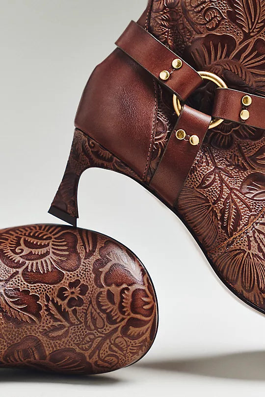 Farm Rio Harness Embossed Boot - Walnut