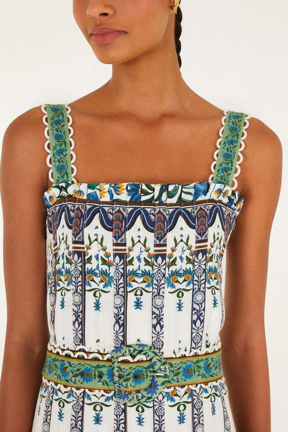 Farm Rio Manoela Belted Maxi Dress