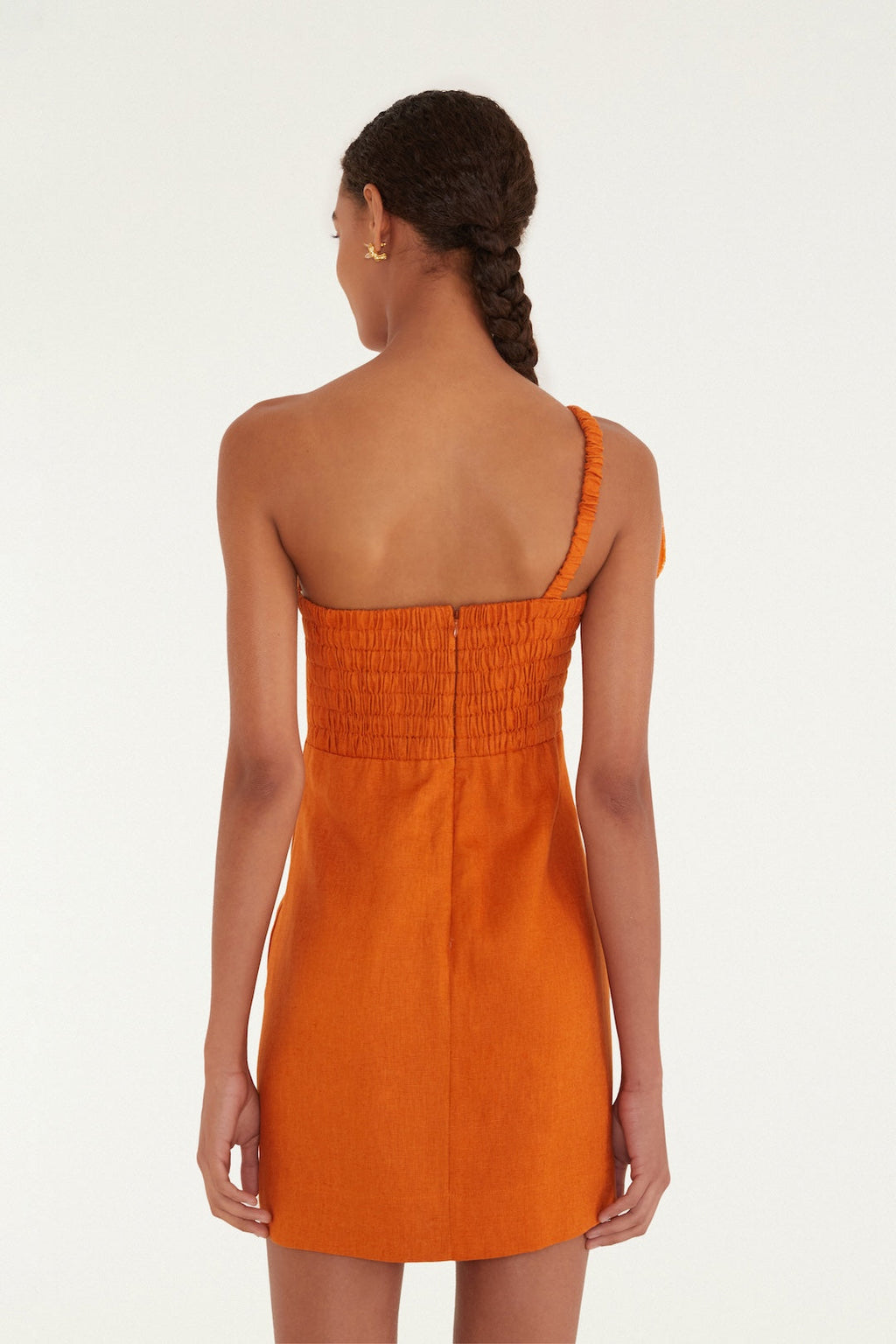 Farm Rio Orange Flower Mini Dress - Orange