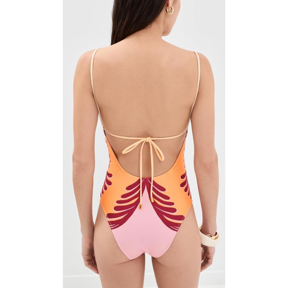 Farm Rio Arabesc One-Piece Swimsuit - Soft Yellow