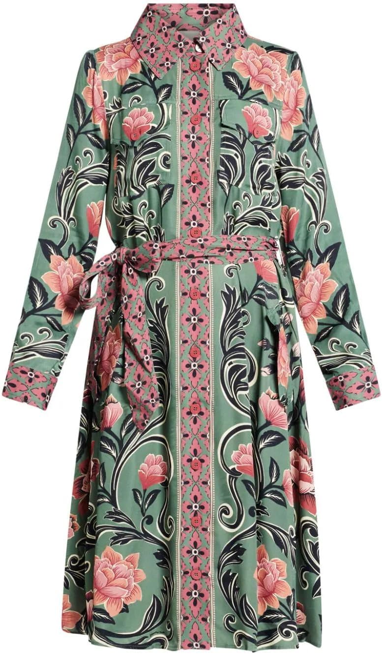 Farm Rio Midi Dress - Arabesque Floral Green