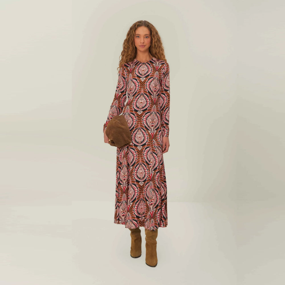 Farm Rio Midi Dress - Pineapple Jewelry Multicolor