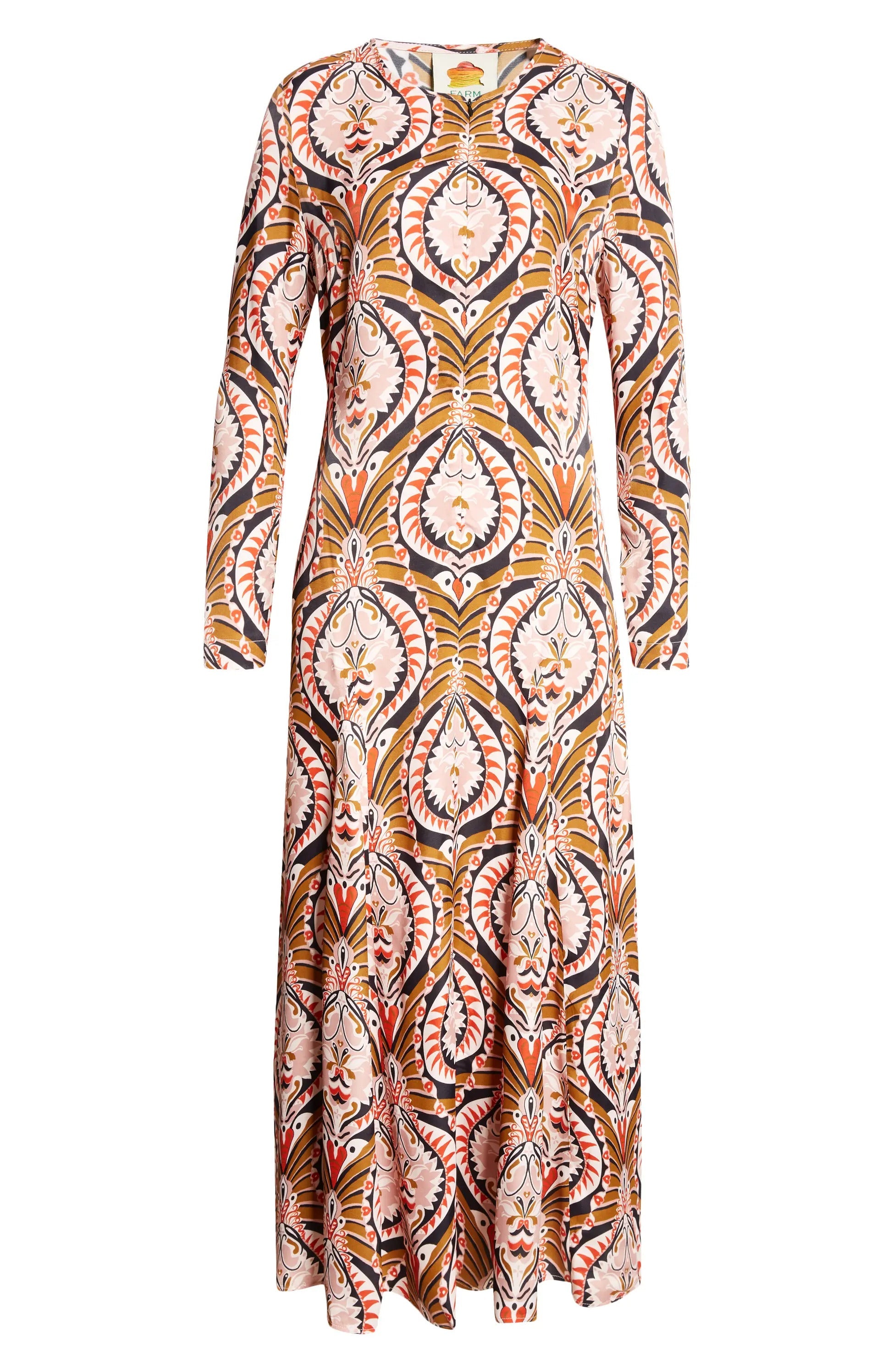 Farm Rio Midi Dress - Pineapple Jewelry Multicolor