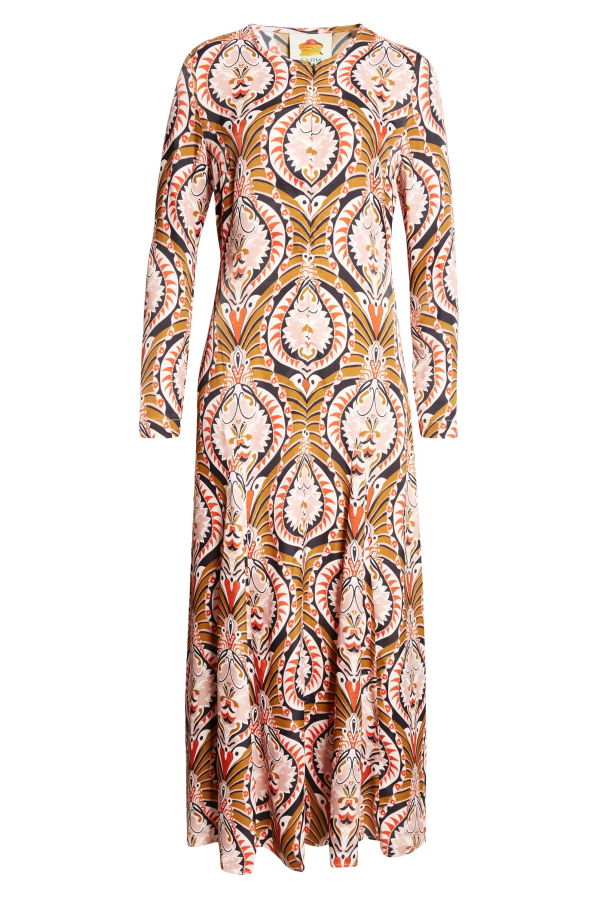 Farm Rio Midi Dress - Pineapple Jewelry Multicolor