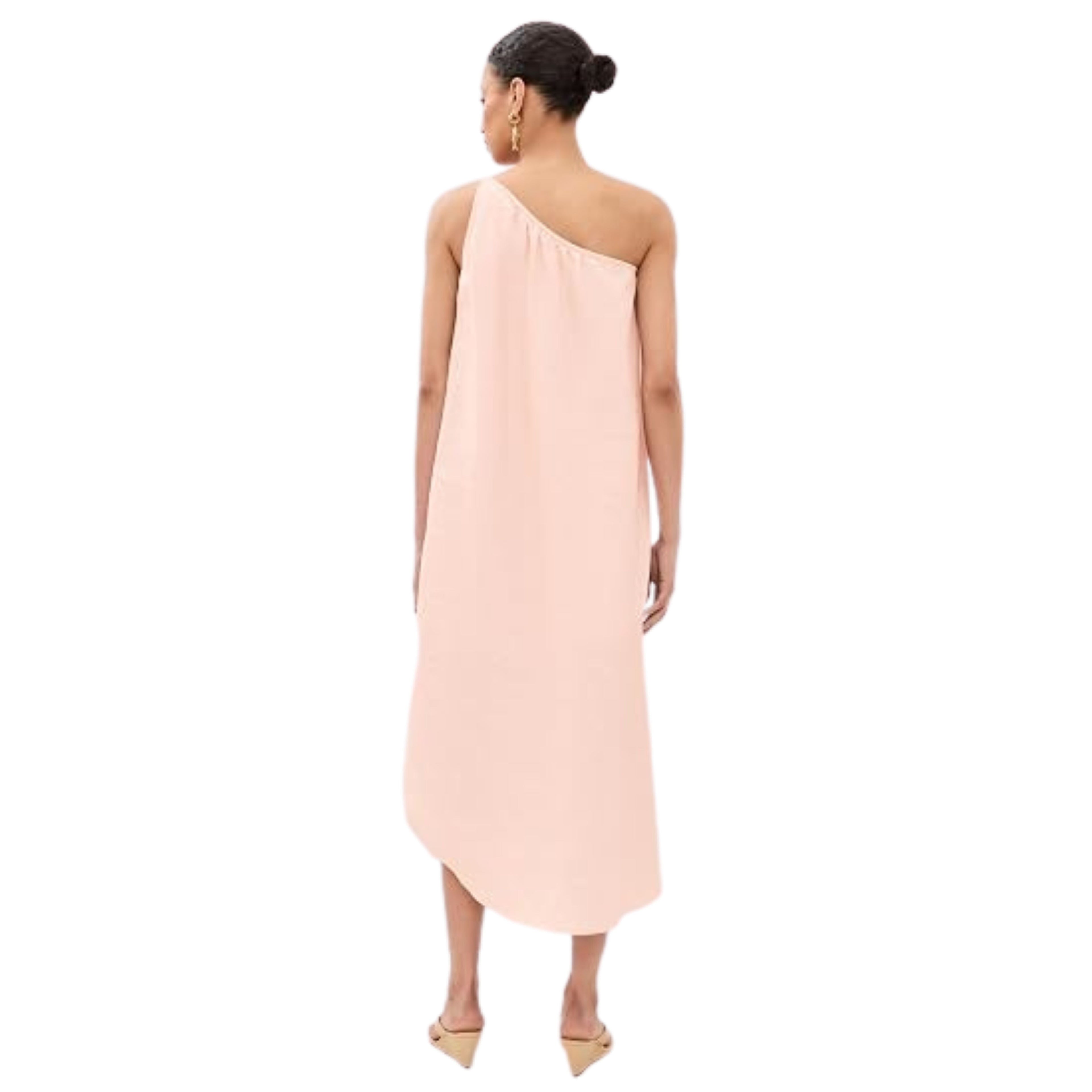 Farm Rio One Shoulder Maxi Dress - Garden Terrace Pink