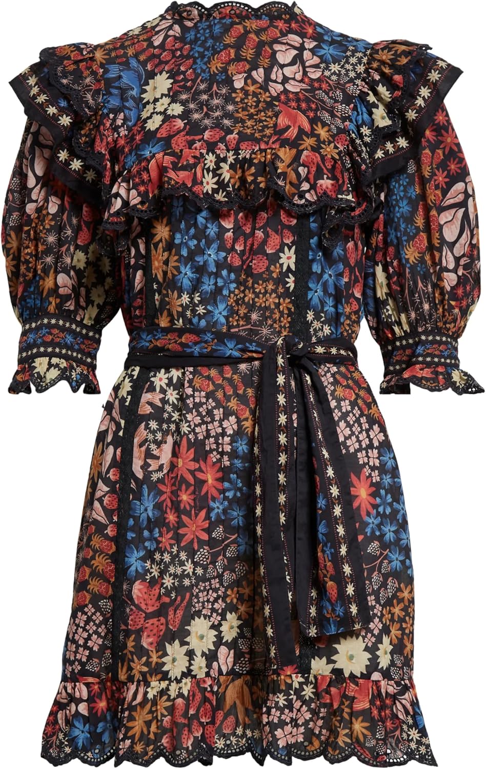 Farm Rio Womens Mini Dress - Jujus Garden Black