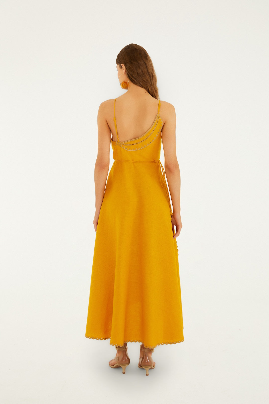 Farm Rio Yellow Bananas Maxi Wrap Dress - Yellow