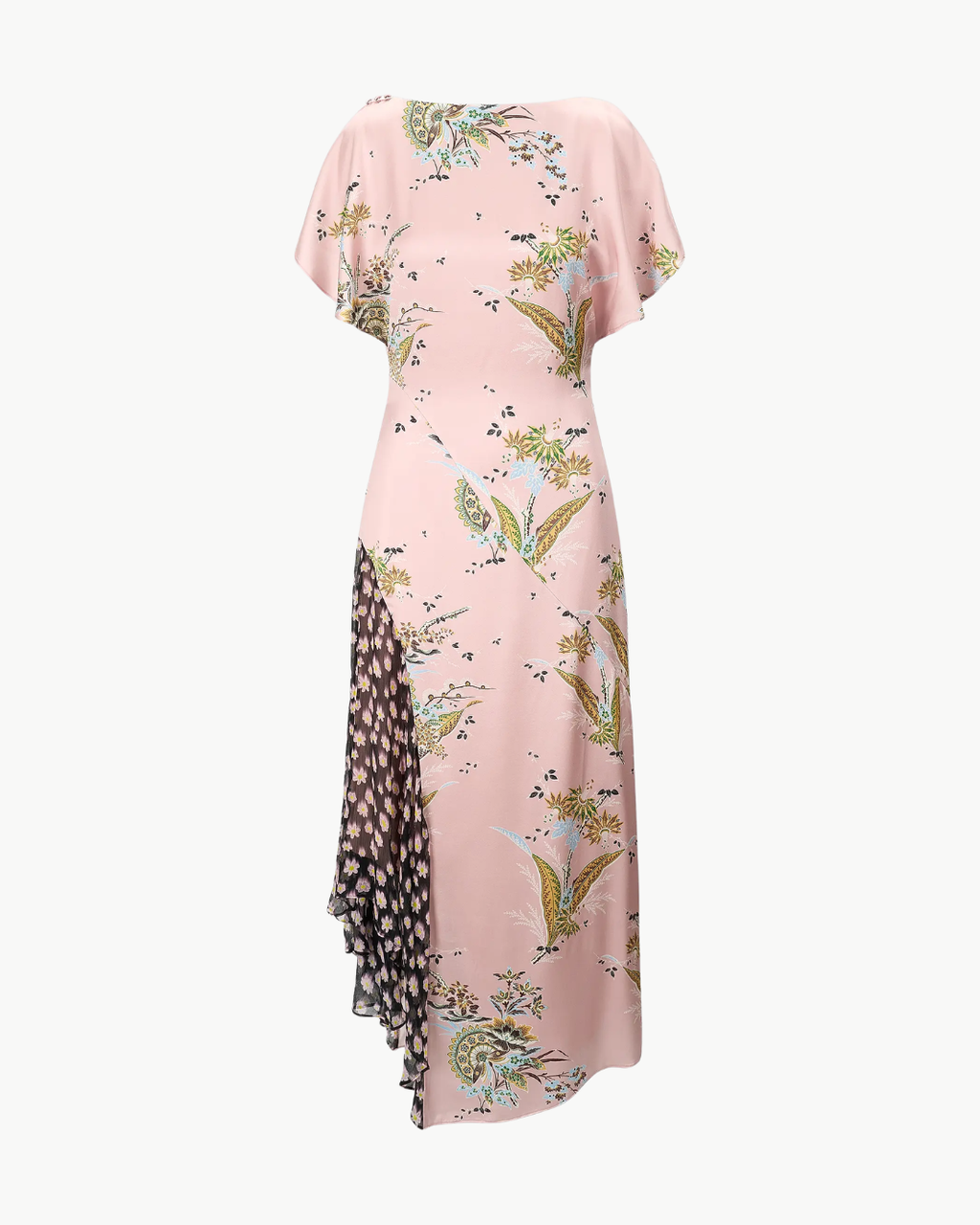 Staud Fawn Silk Dress - Rose Multi