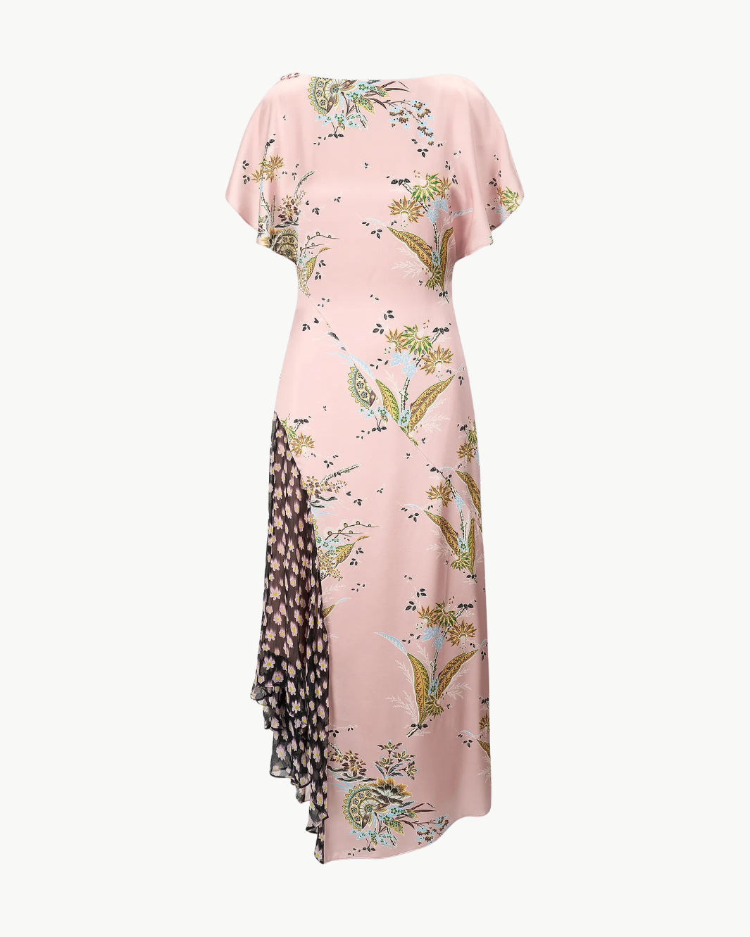 Staud Fawn Silk Dress - Rose Multi