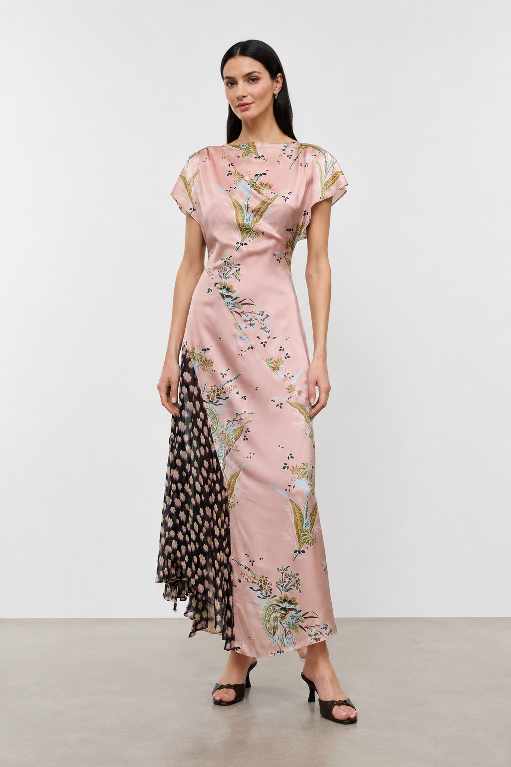 Staud Fawn Silk Dress - Rose Multi