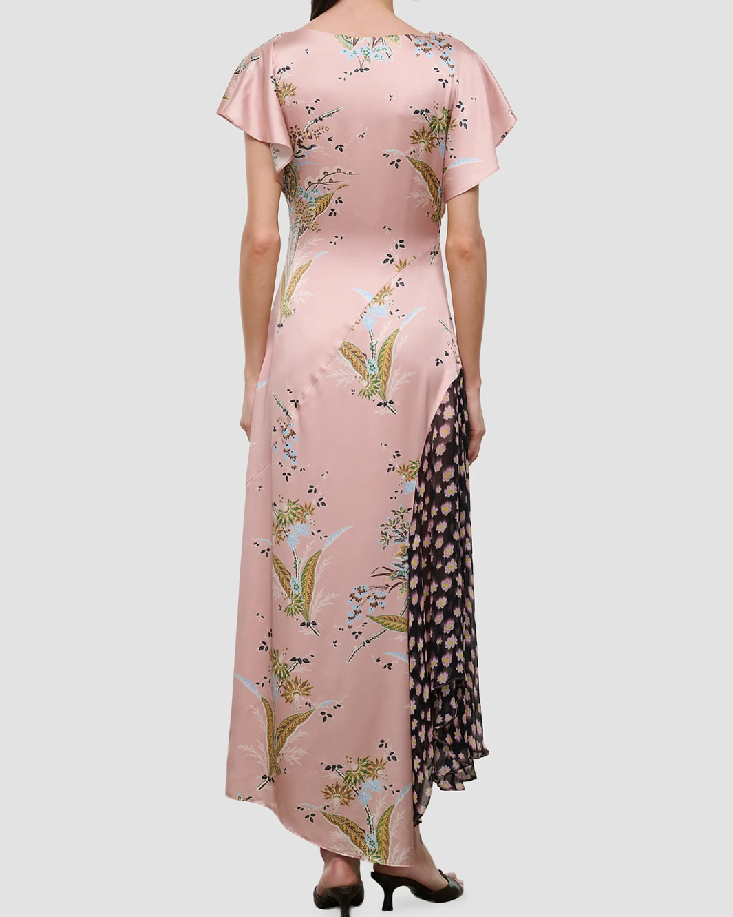 Staud Fawn Silk Dress - Rose Multi