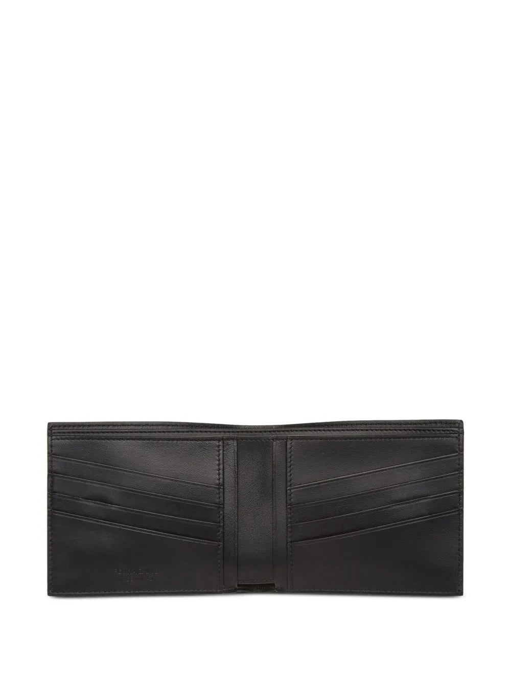 Ferragamo Embossed Logo Leather Bifold Wallet - Black