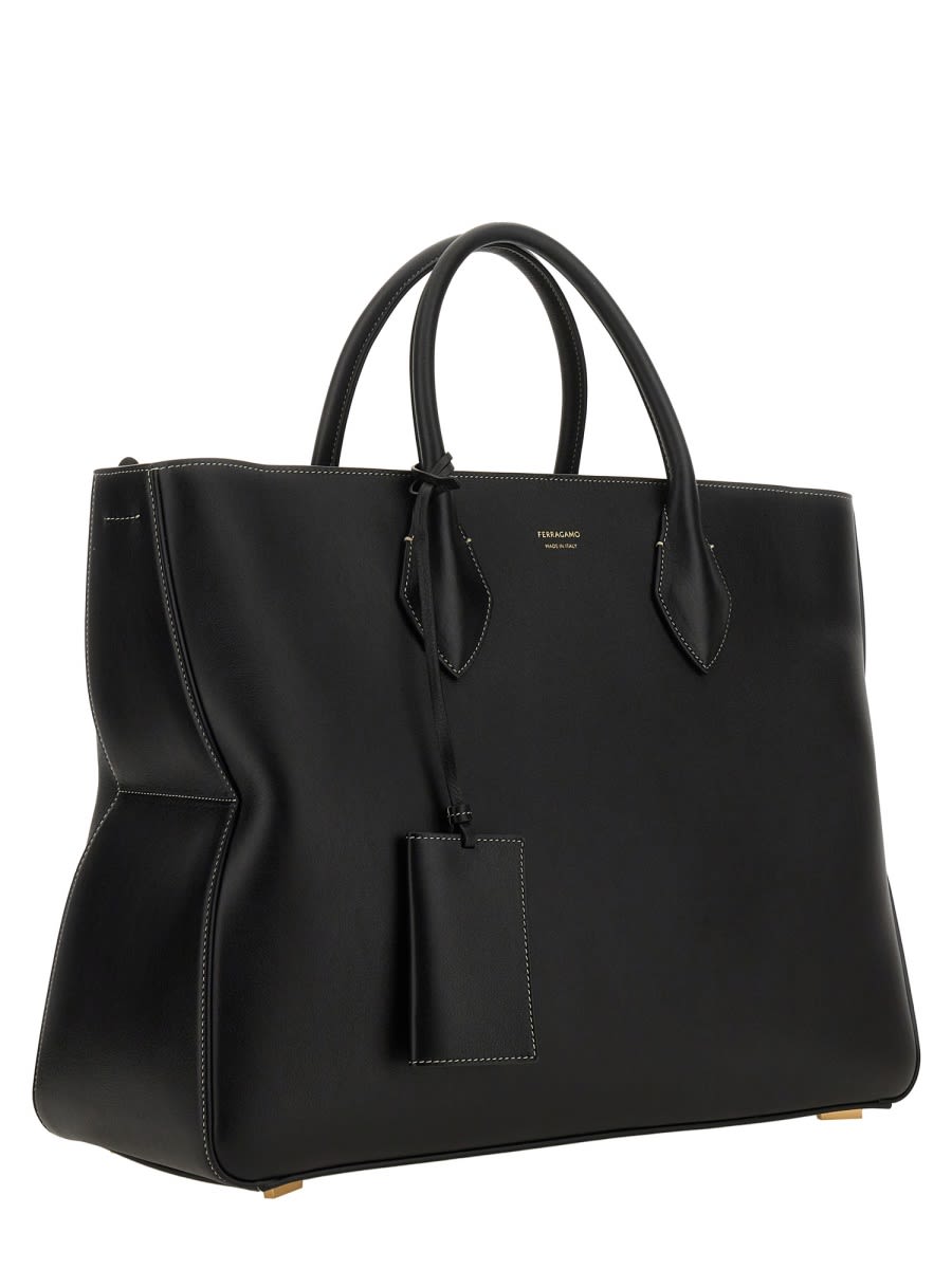 Ferragamo Star-Shaped Tote Bag Large - Black