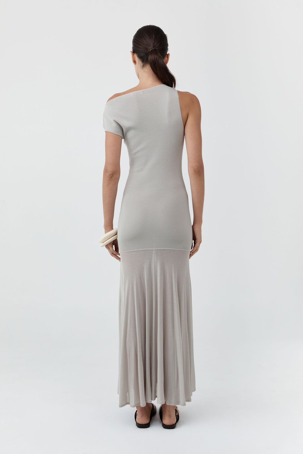 St. Agni Fine Jersey Circle Hem Dress - Soft Ash