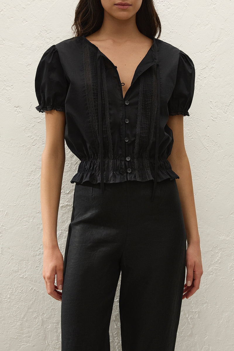 Faithfull The Brand Fiora Blouse Fresco Lace Top