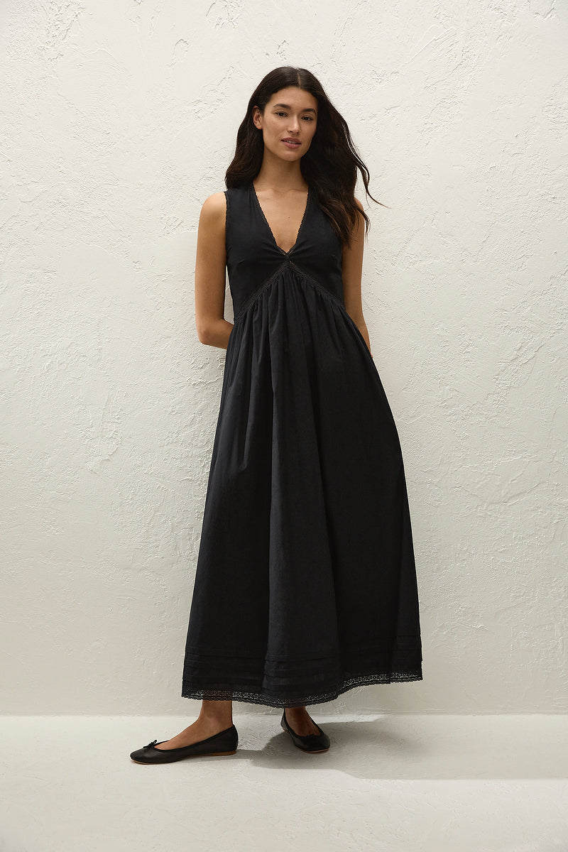Faithfull The Brand Fiora Fresco Lace Midi Dress