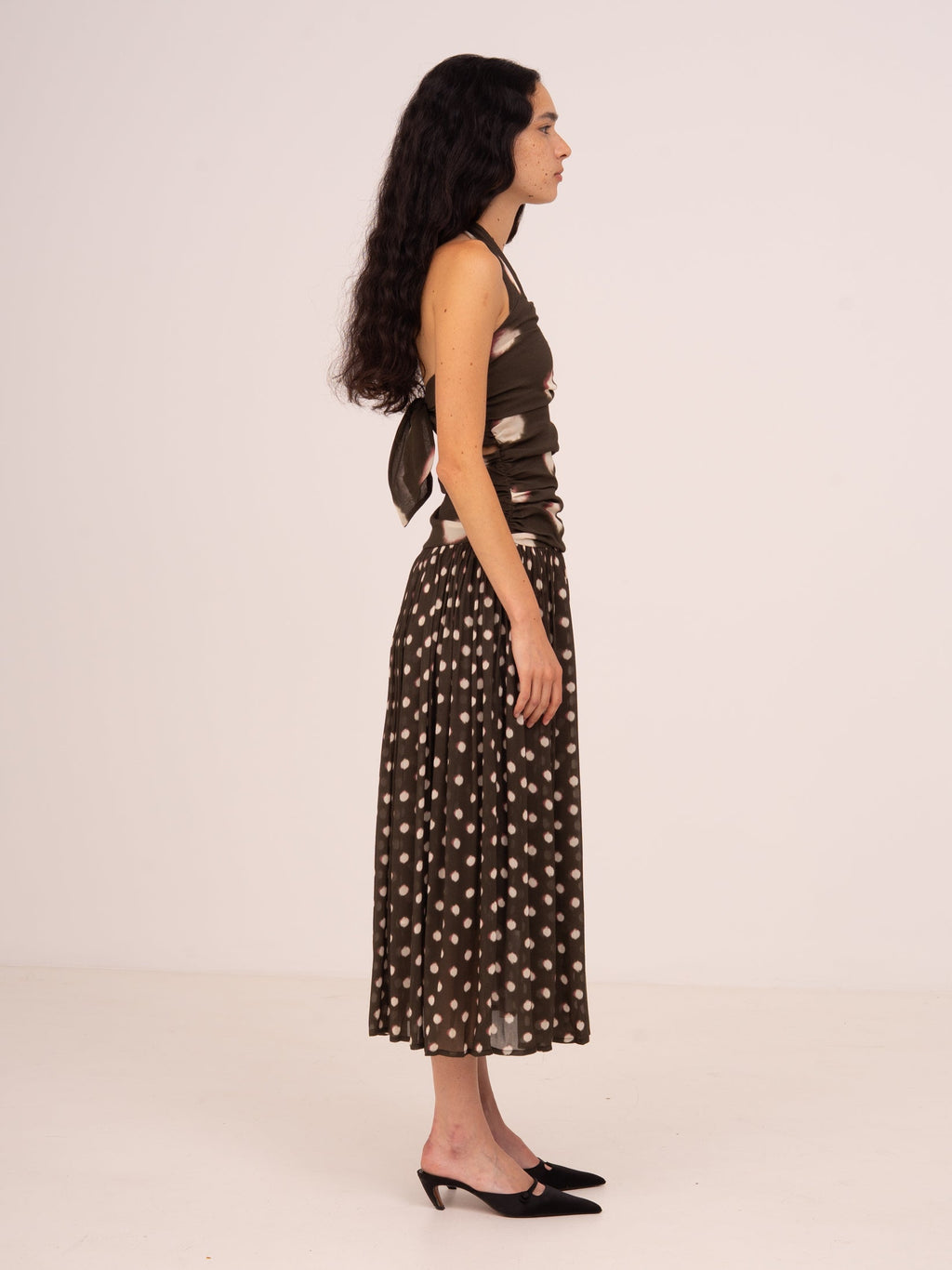Carmensays Firstdance Polka Dot Midi Dress