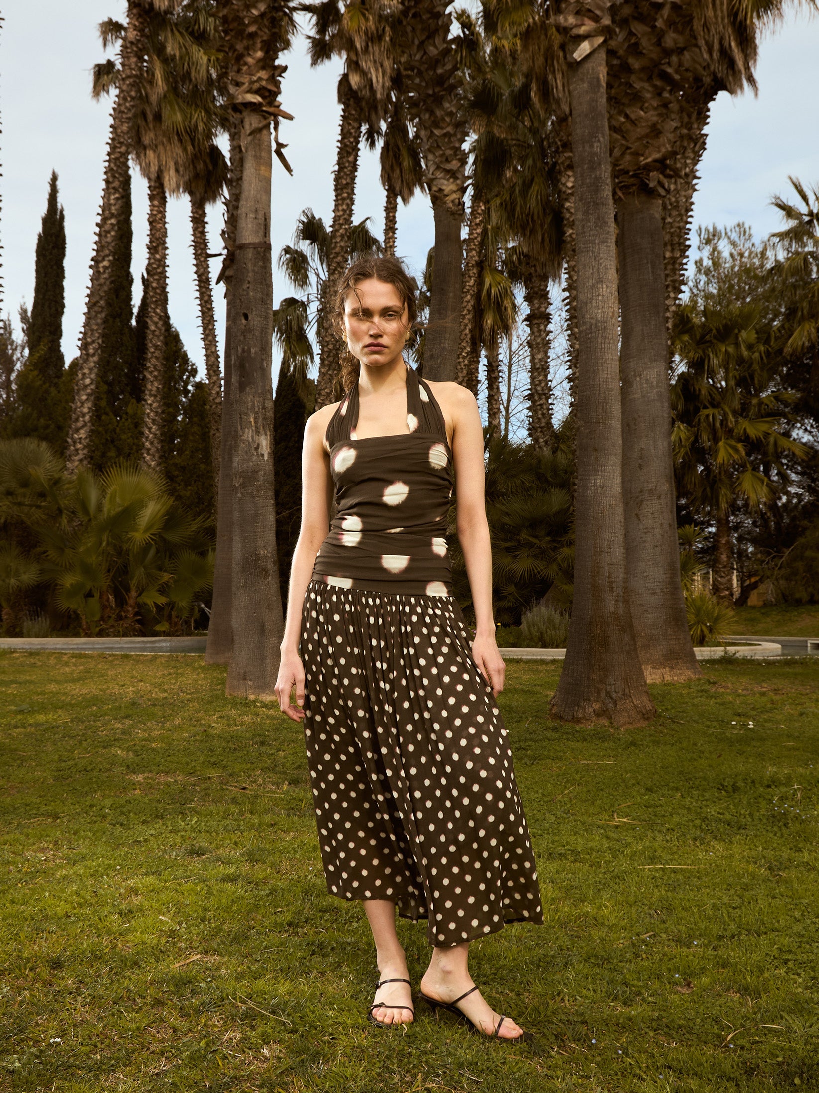 Carmensays Firstdance Polka Dot Midi Dress