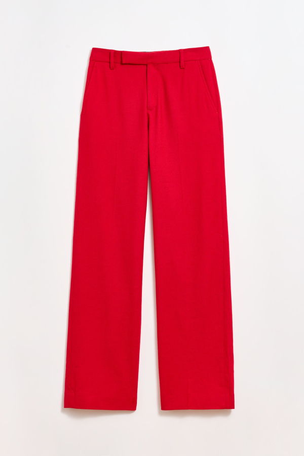 Billy Reid Flat Front Trouser - Holiday Red