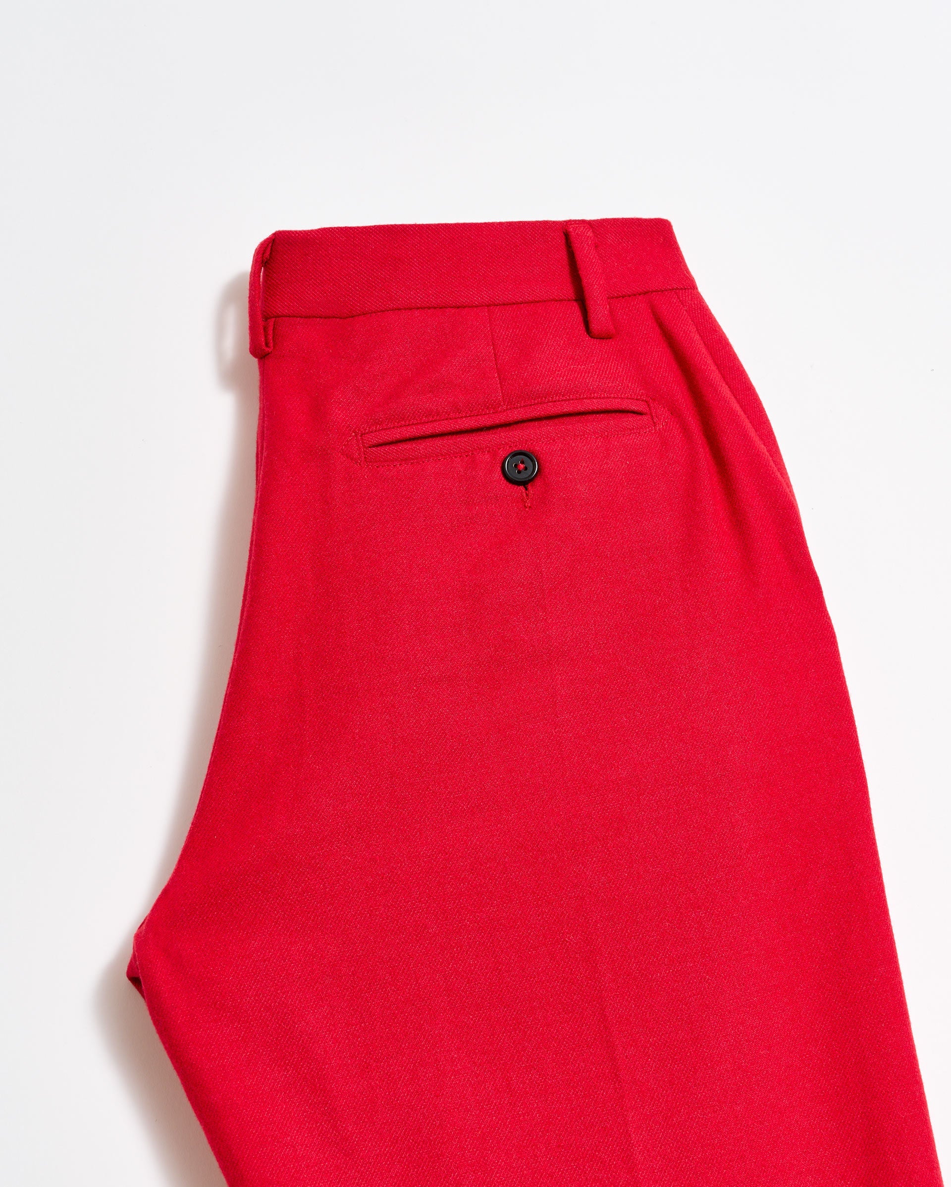 Billy Reid Flat Front Trouser - Holiday Red