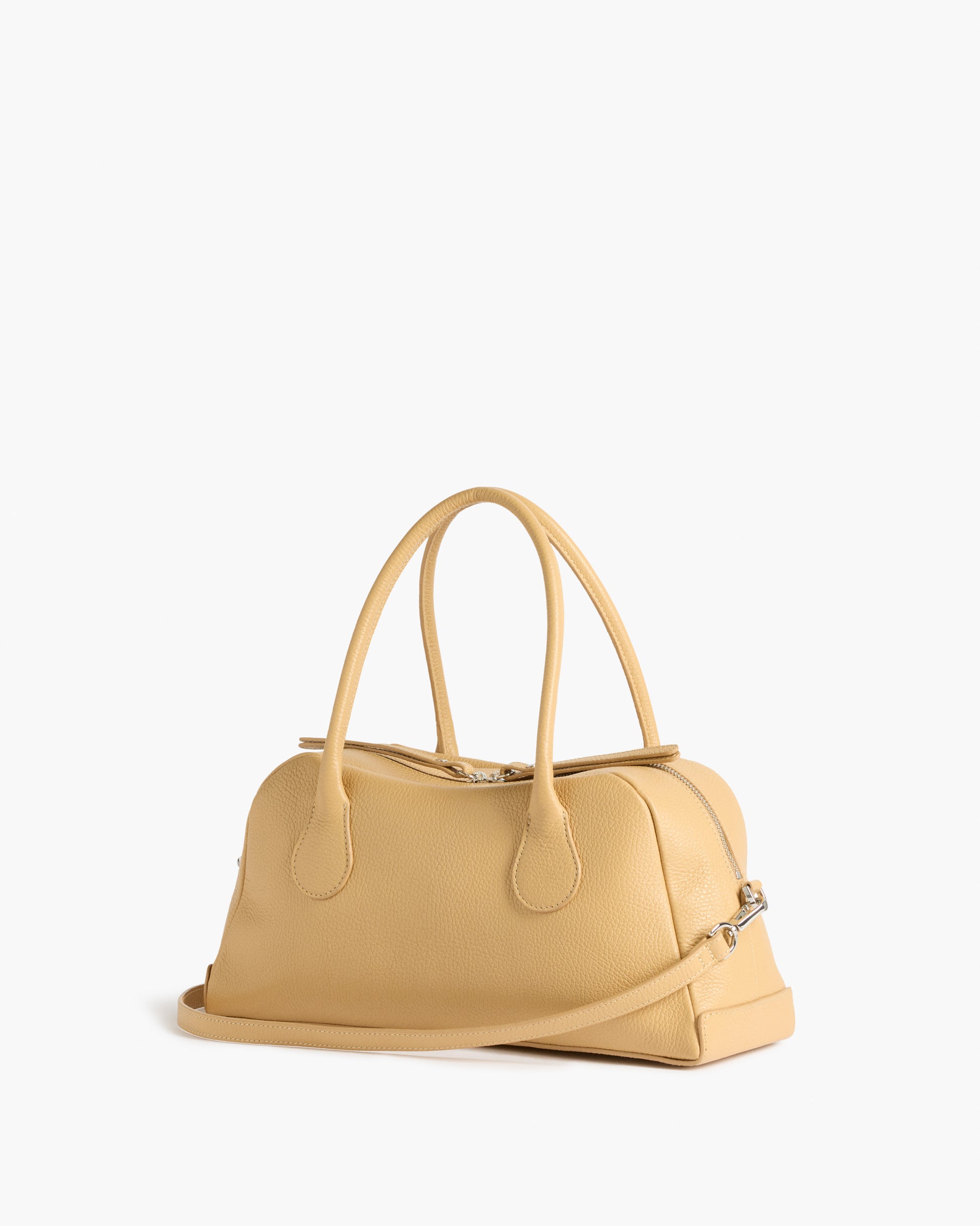 Flattered Leia Grained Leather Biscotti Shoulder Bag