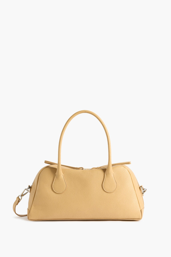 Flattered Leia Grained Leather Biscotti Shoulder Bag