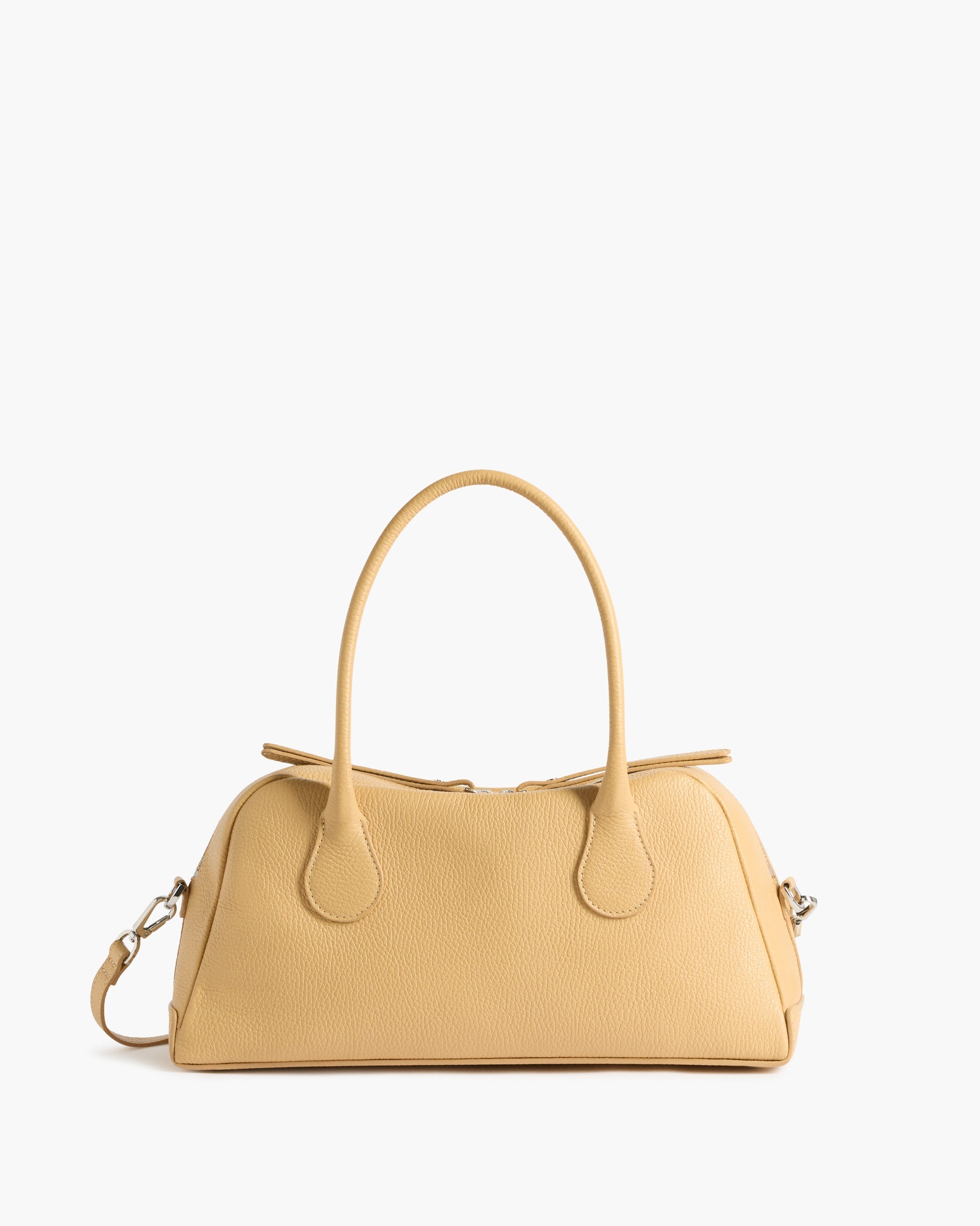 Flattered Leia Grained Leather Biscotti Shoulder Bag