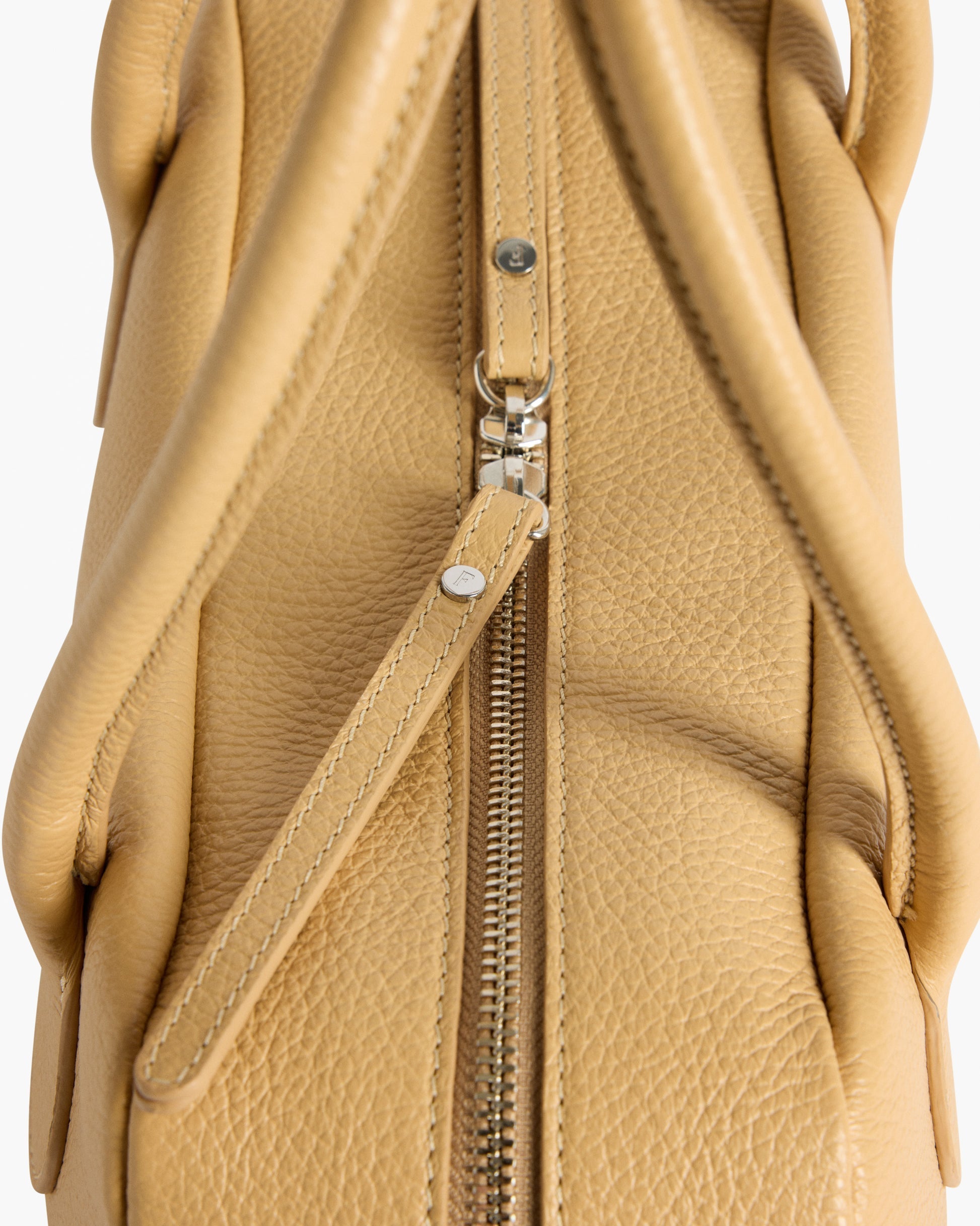 Flattered Leia Grained Leather Biscotti Shoulder Bag