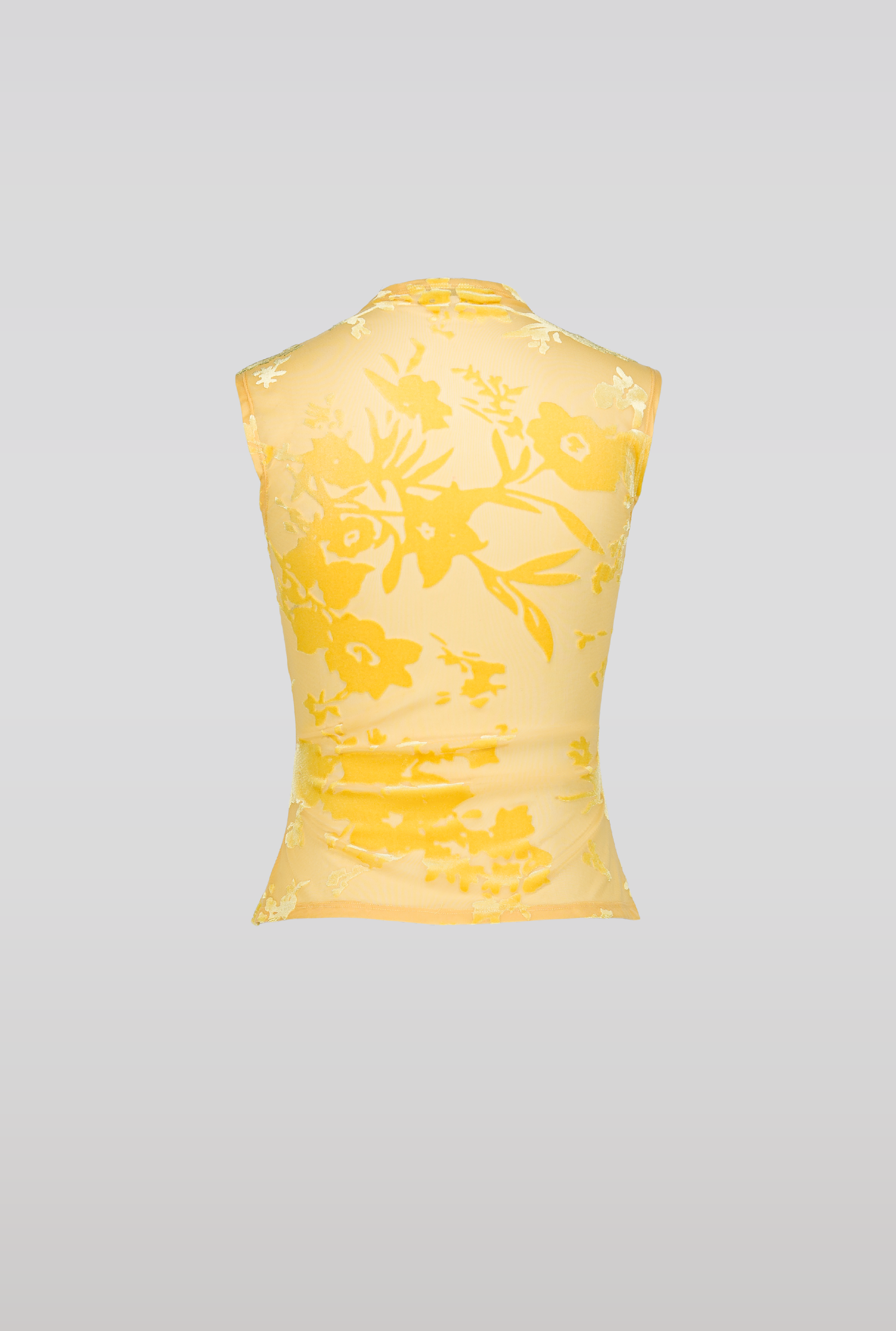 SAEMDI Flocked Floral Velvet Top