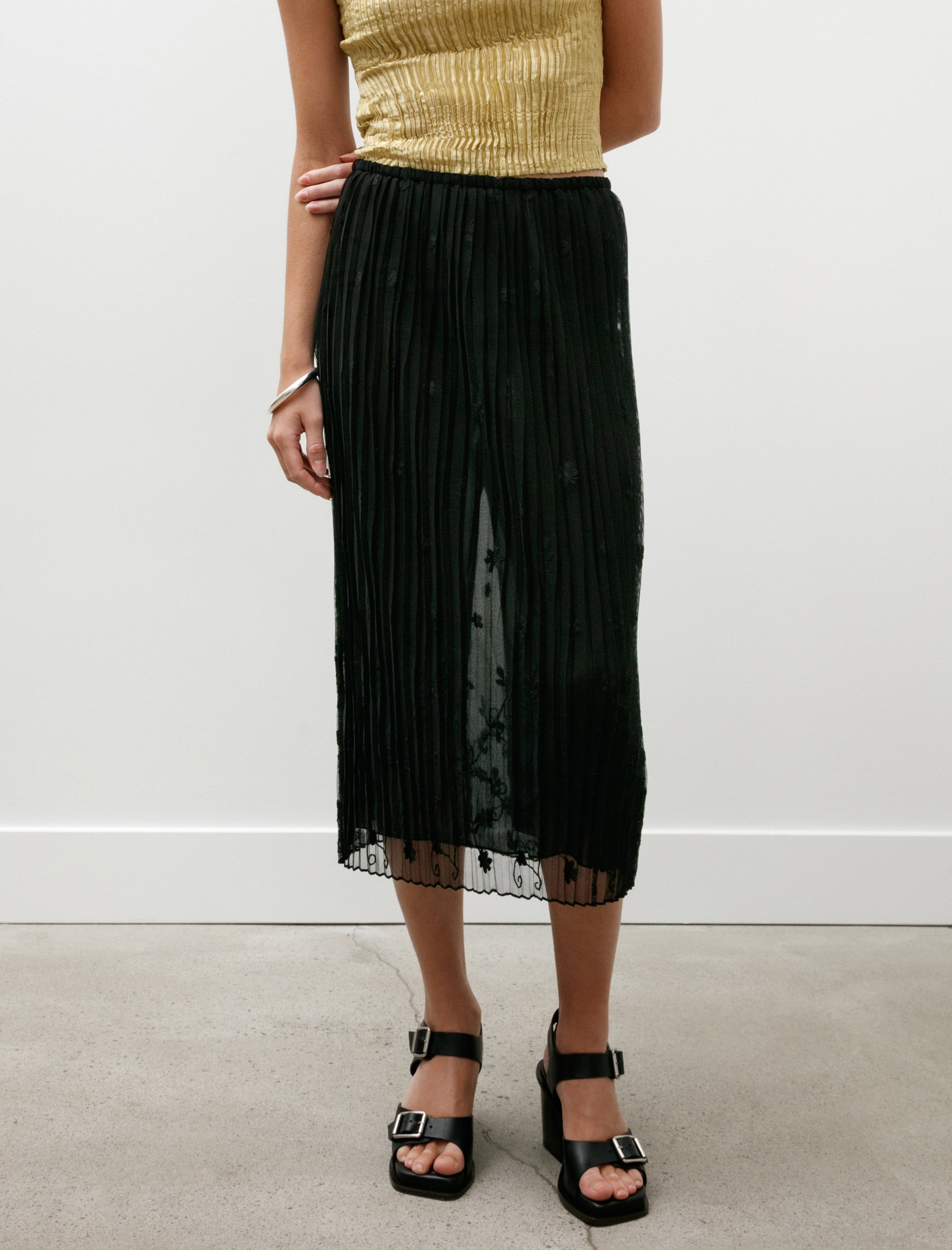 Totême Floral Tulle Skirt